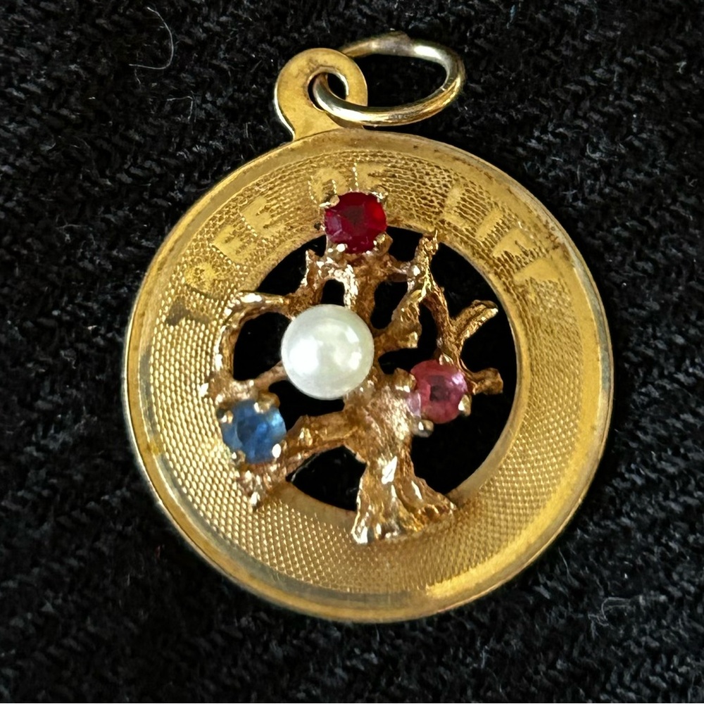 14K and gemstone Tree of Life appreciation charm